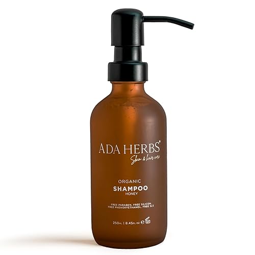 Champú hidratante e hidratante de miel, champú sin sulfato para cabello seco dañado con extracto de miel, limpiador suave nutritivo para todo tipo
