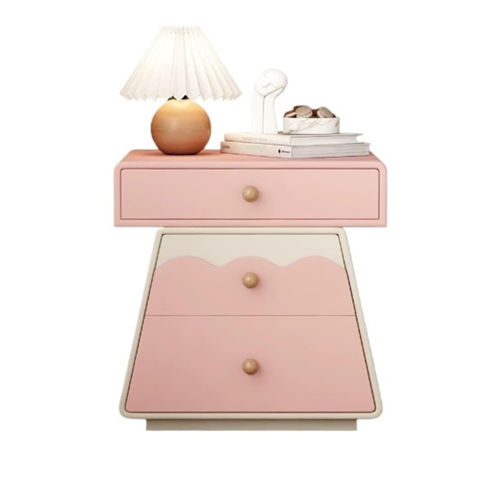 HLHLOP777 Nightstand This Bedroom Nightstand Features A Compact Design With A Vintage Style Bedroom Furniture(Pink,Medium)
