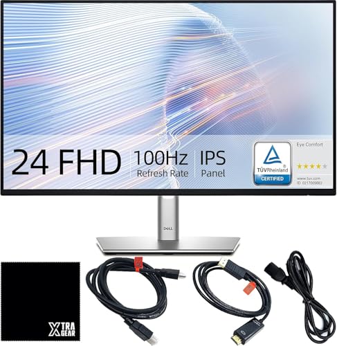 Image of Dell 24 inch Monitor, Full HD, 16:9 IPS Panel, 100Hz Refresh Rate, LED, with HDMI 2.0 & DP to HDMI Cables, Business Ready - P2425H