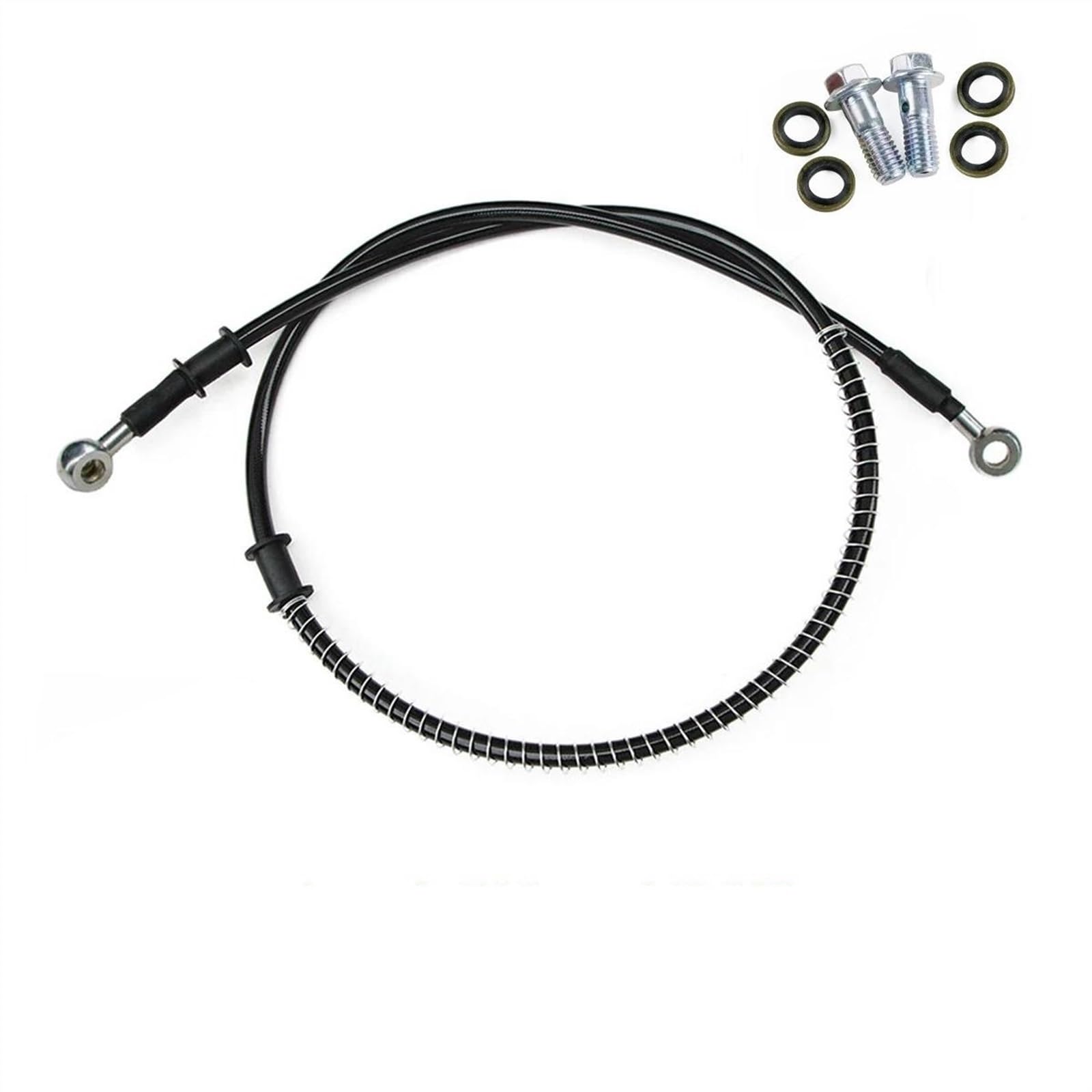 Ksxzw One Color Motorbike Part 400Mm-2300Mm M8 0° Motorcycle Braided Steel Hydraulic Brake Line Clutch Oil Hose Tube Pipe(500Mm)