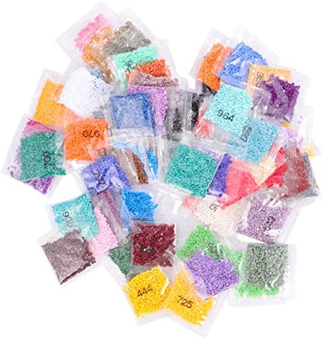 EXCEART 60pcs Diamond Painting Beads 2.8MM Diamond Painting Replacement Round Diamonds for Missing Drills of Diamond Cross Stitch DIY Crafts