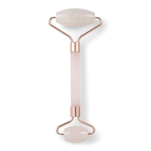 Rodillo facial Zoe Ayla, cuarzo rosa, 1 pieza, herramientas esenciales para el cuidado de la piel para mujeres, promueve la circulación sanguínea,