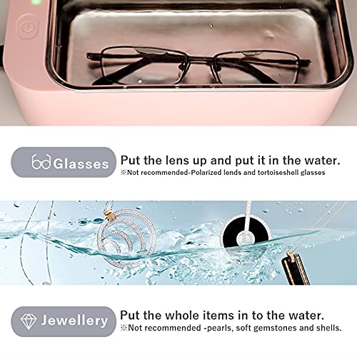 Miniatura 7 de Limpiador ultrasónico para anteojos, anillos, monedas, joyería, reloj con temporizador digital DL240 (Balck)