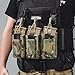 EXCELLENT ELITE SPANKER Open-Top Single/Double/Triple Molle Mag Pouch for M4 M14 M16 AK AR Elastic Rifle Magazines for Pistol Mag Pouch(Multicam)