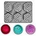 Produktbild CNYMANY Silikon-Seifenformen, 3D-Bienenenwabenform, Muffin-Form, für Küche, Gebäck, Backform, für Kerzen, Kuchen, Jello, Badebombe, Süßigkeiten, Cupcake, Grau, 4 Stück