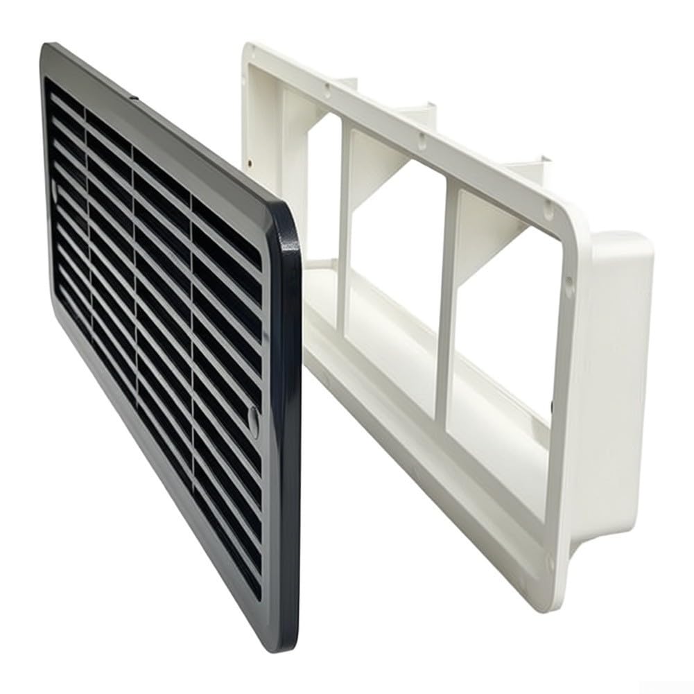 Ventilador lateral RV silencioso para frigorífico, 480 mm, plástico, para color blanco, negro para camper (blanco)