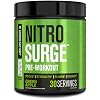 Jacked Factory NITROSURGE Pre Workout Supplement - Endless Energy, Instant Strength Gains, Clear Focus, Intense Pumps - NO Booster & Powerful Preworkout Energy Powder - 30 Servings, Green Apple