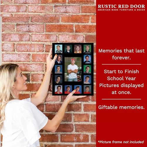 Image of 11X14 Bulk 3 School Days Picture Mat with Multiple Openings-Years Photo Collage - Days are Long Picture Mat - No Frame - 2 Pre-School & Kindergarten to 12th Grade (15 Photos, 2PreK-12th, Black)