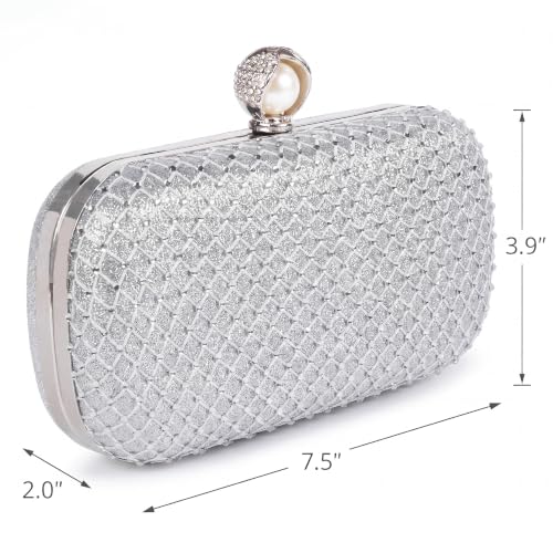Image of M106 Glitter Clutch Purse For Women Sparkly evening bags Prom Party Handbag Rose Gold