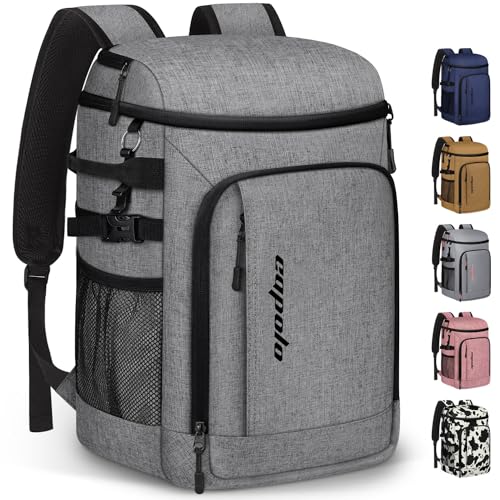 Capolo Cooler Backpack Insulated Waterproof for Women Men, Leak Proof Backpack Coolers Thermal Bag Soft Travel Cooler Bag Portable Ice Chest Lunch Backpack for Camping Picnic(Grey,45 Cans) by Capolo - Used condition - US$22.89