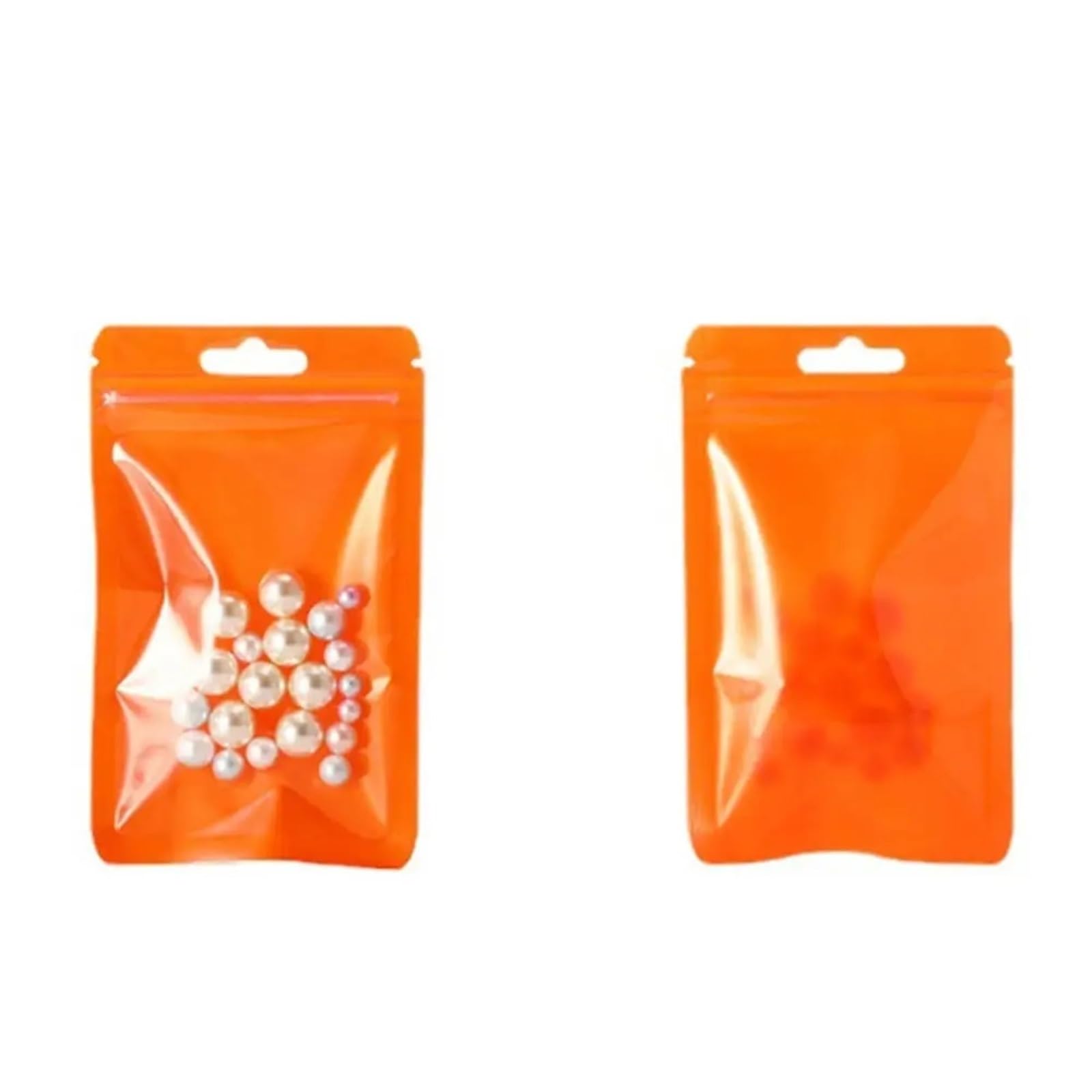 Sac de conservation des aliments en mylar étanche couleur orange par 100