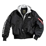  Alpha Industries Jacke MA-1 D-Tec SE schwarz-grau Größe XXL