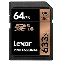 Lexar Professional 633x Scheda SD 64 GB, Scheda di Memoria SDXC UHS-I, U3, V30, Class 10, Fino a...