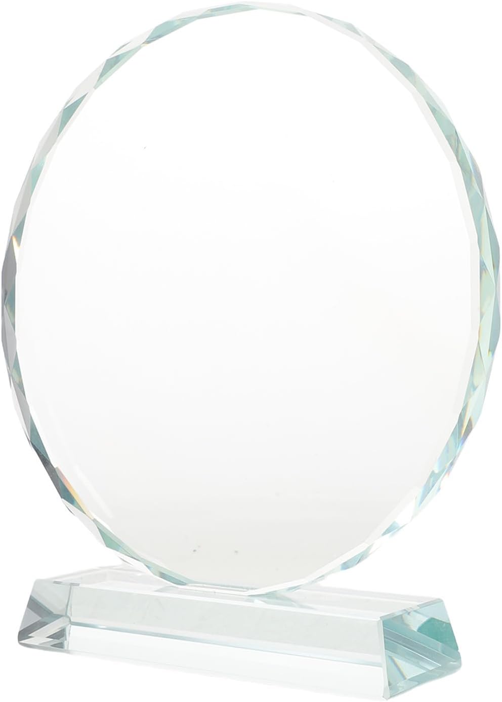 Crystal Trophy Award Blank Sunflower Shaped Plaque Made of Sturdy Crystal with Effortless Placement and Discoloration Resistance for Employee Recognition and Work Anniversary