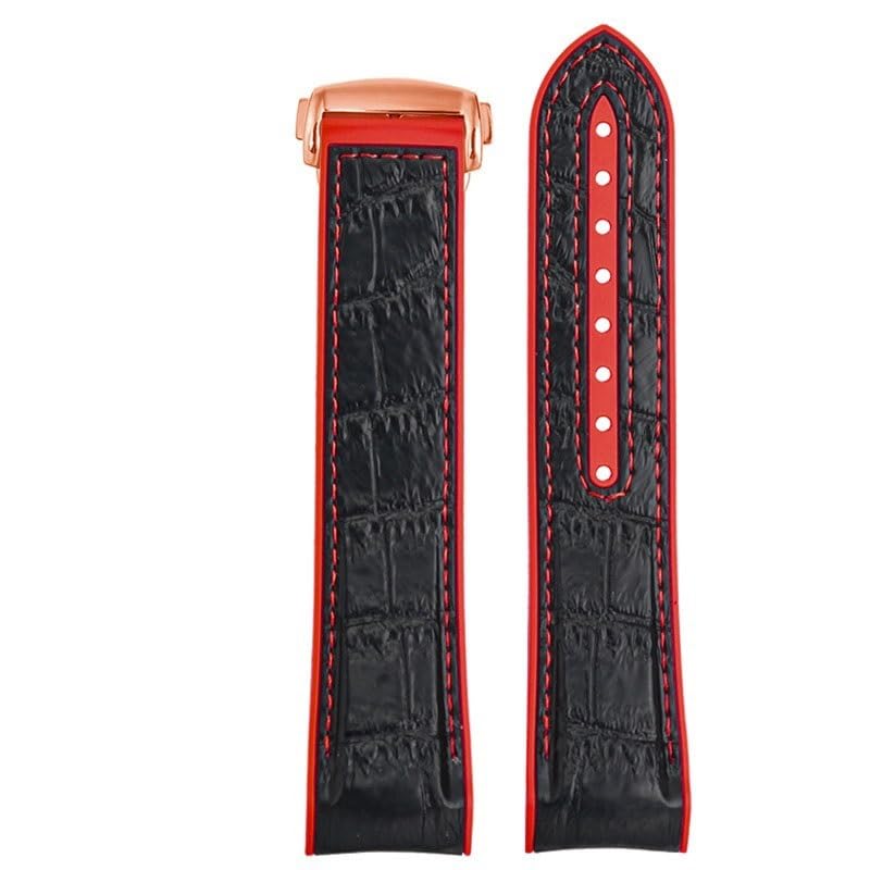 Bracelet de montre en silicone orange pour Omega Seamaster, finie la transpiration