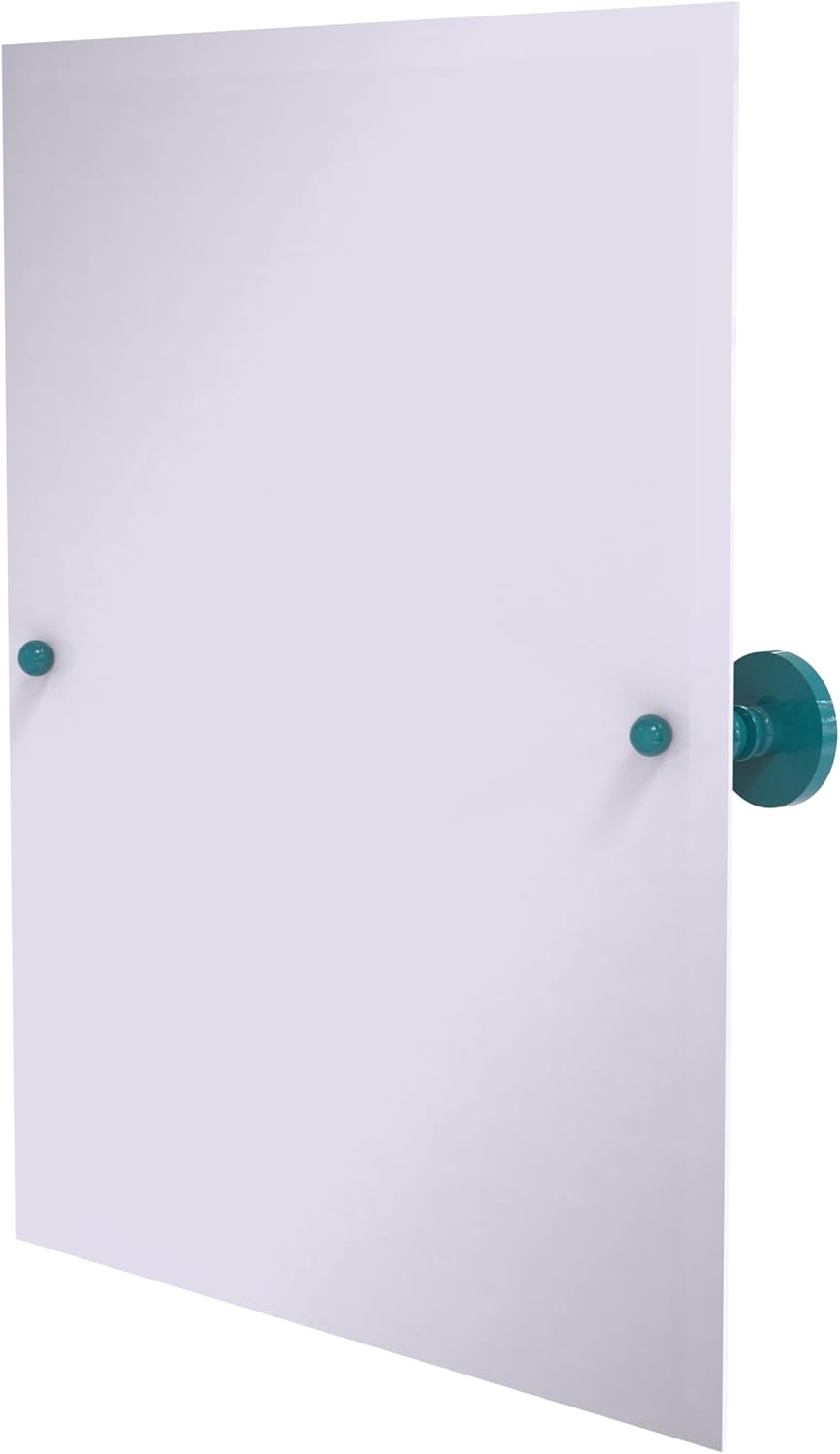Allied Brass P1092-GLT Prestige Skyline Collection Frameless Rectangular Tilt Mirror with Beveled Edge, Glokzin Teal