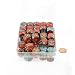 Red and Teal Gemini Dice with Gold Pips D6 16mm (5/8in) Pack of 50 Wondertrail