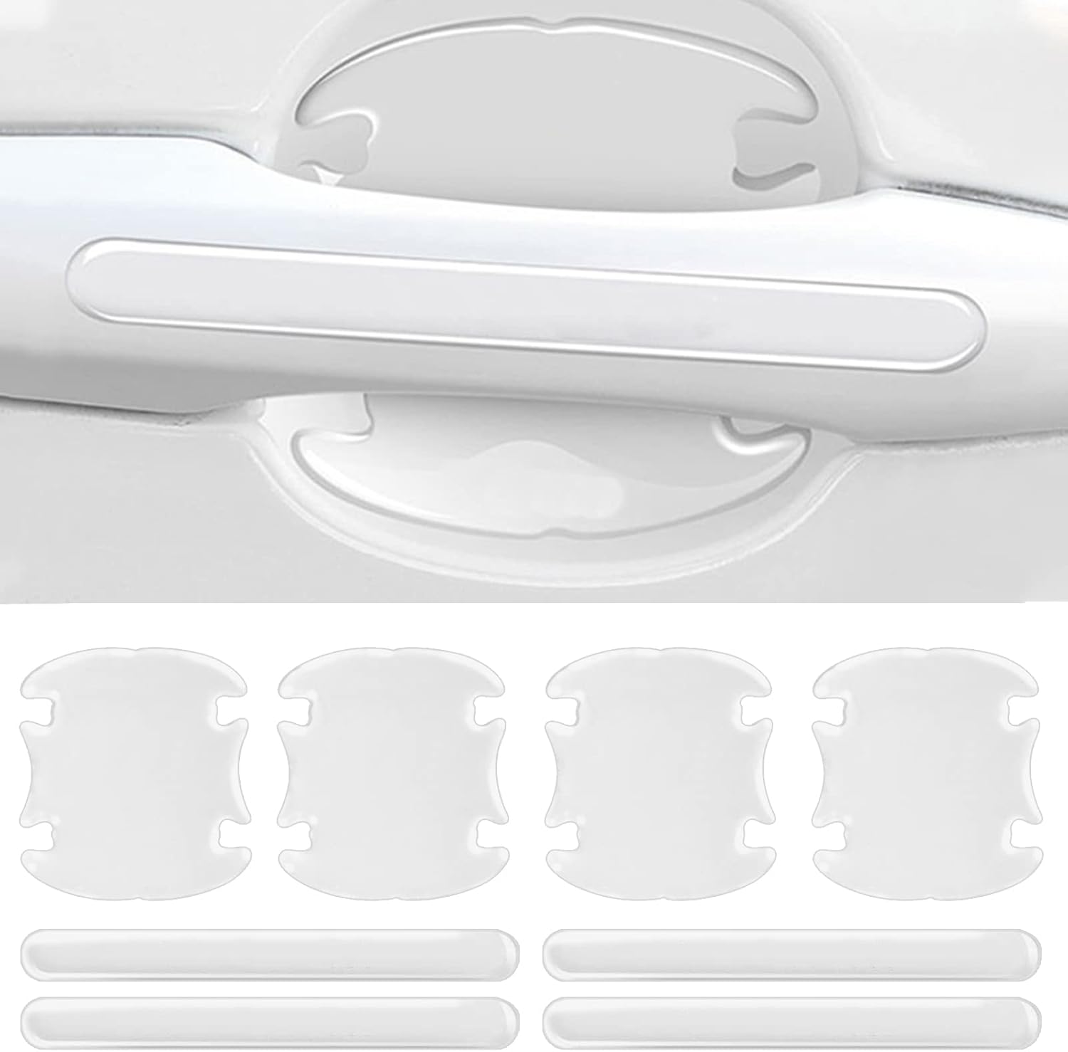 8 Pcs Clear Car Door Handle Protector,ScratchProof Door Handles Paint