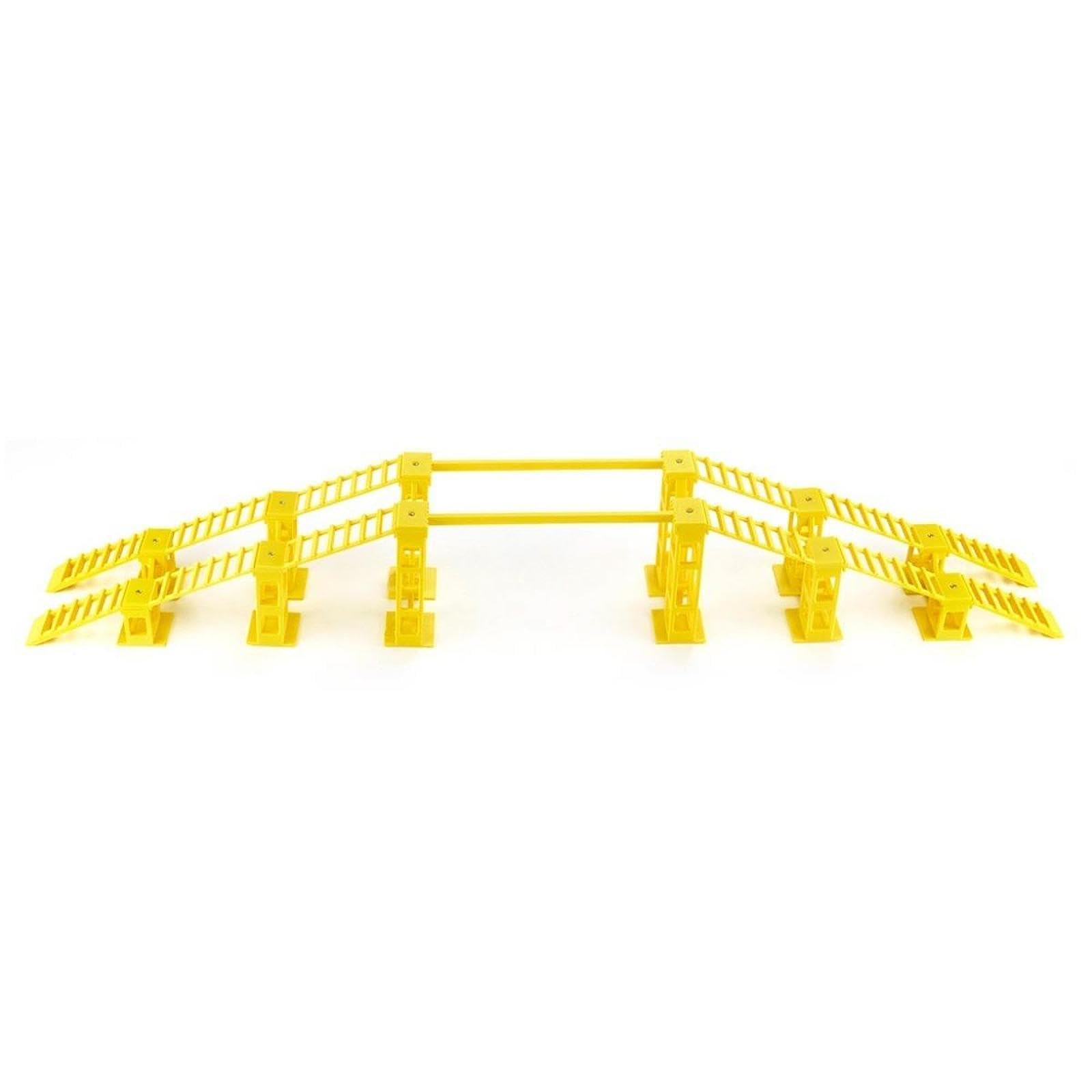 Qianly Ponte Radiocomandato per Veicoli Fuoristrada in Miniatura, Simulazione di Percorso a Ostacoli, Rampa di Prova Professionale, Accessorio in Polipropile, Style E