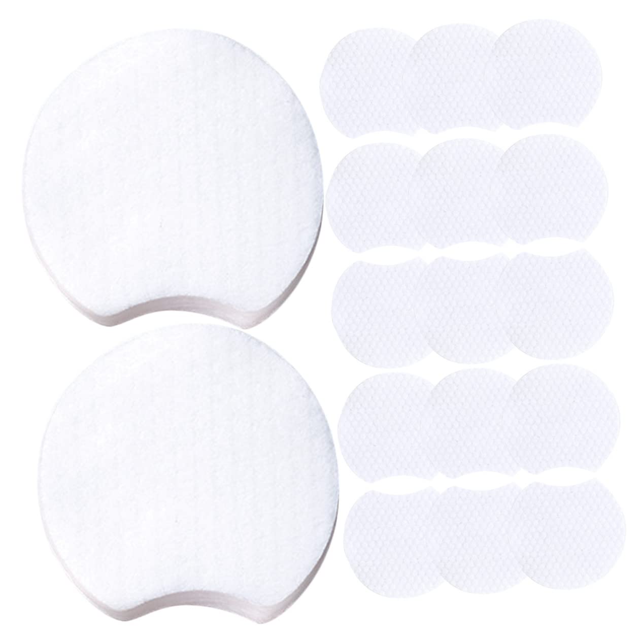 Mikinona 1200pcs Non-Woven Semicircular Makeup Remover Pads Face Wipe Rounds for Women Girls Exfoliating Facial Cleansing Pads