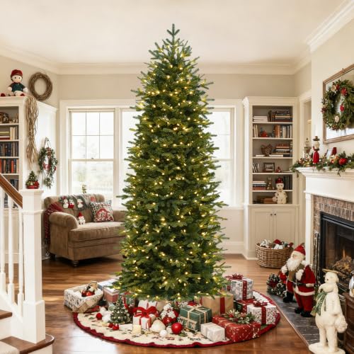 Hykolity 7.5 ft Prelit Pencil Christmas Tree with 400 Warm White LEDs