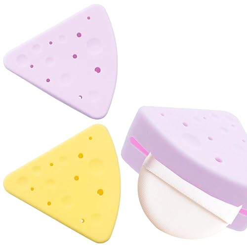 Miniatura 1 de 2 piezas de silicona para polvo, esponja de maquillaje, mini aplicador, cuñas para licuadora, esponjas triangulares para soporte facial, soporte de