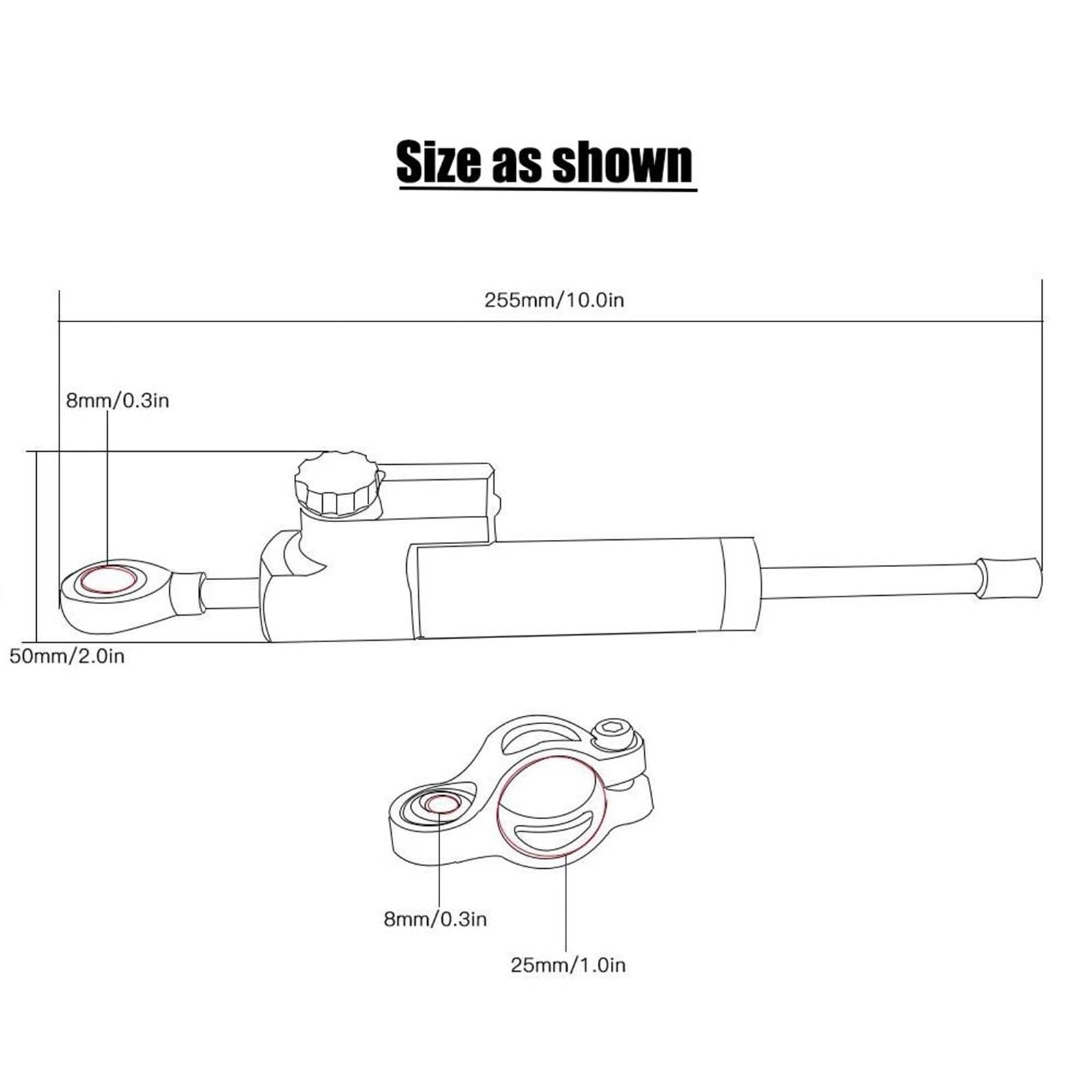 Ammortizzatore di Sterzo Regolabile per Moto da Strada CNC per Aprilia RS250 RS 250 1998 1999 2000 2001 2002 2003 2004 (Color : A)