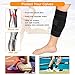 Calf Brace, Shin Splint Support Lower Leg Compression Wrap with Adjustable Three Anti-Slip Strap Support for Pulled Calf Muscle Pain Strain Injury, Sprain and Swelling, Fits Men and Women (Black)