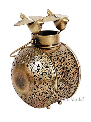 Craftvatika Birds Tea Light Holder Handi Tealight Holders Stand Rajashtani Handicraft Handi Showpiece Statue For Home Office Living Room Desk Table Decoration. #TOP4