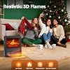 FLAME&SHADE Portable Electric Fireplace Heater for Indoor Use, Fire Place Heaters with 3D LED Flame Overheat & Tilt Protection, Space Heater Small Fireplace for Home Office Christmas Decoration, Black