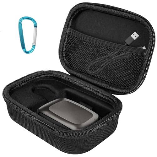 TOCCOOL Hard Hearing Aid Case Shockproof Storage Bag with Mesh Pocket, Compact Travel Organizer Compatible with Jabra Enhance 50R OTC, Select 500, Select 300, Pro 30 (Black, Case Only)