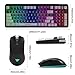 NPET Gaming Keyboard and Mouse Wireless with Tri-Mode, 98 Keys RGB Keyboard with Knob and Gaming Mouse, 12 Multimedia Keys for Wins, PC, Computer, Ideal for Gamer