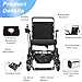 CUIOT 25 Miles Long Travel Range- Lightweight Electric Wheelchair for Adults- Foldable All Terrain Motorized Wheelchairs for Seniors - 2X250w Power Wheel Chair with Flip-Back Armrest -Travel Size,Blue