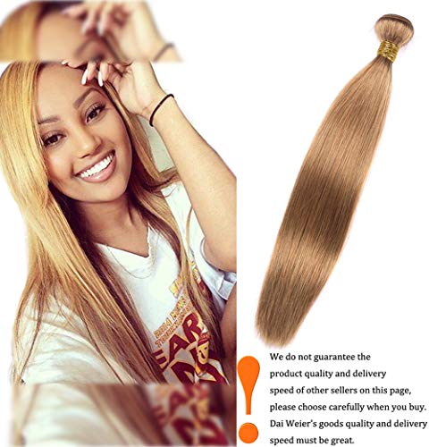 Dai Weier Meche Bresiliennes Honey Blonde 27 Silky Shine Tissage Straight 100% Remy Cheveux Humaines Weft Extensions 24 Pouces
