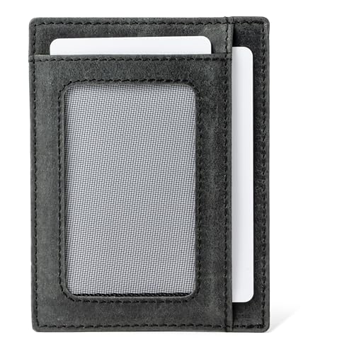 Image of BERLINER BAGS Full Grain Leather Front Pocket Wallet Men Karl, Dark Grey
