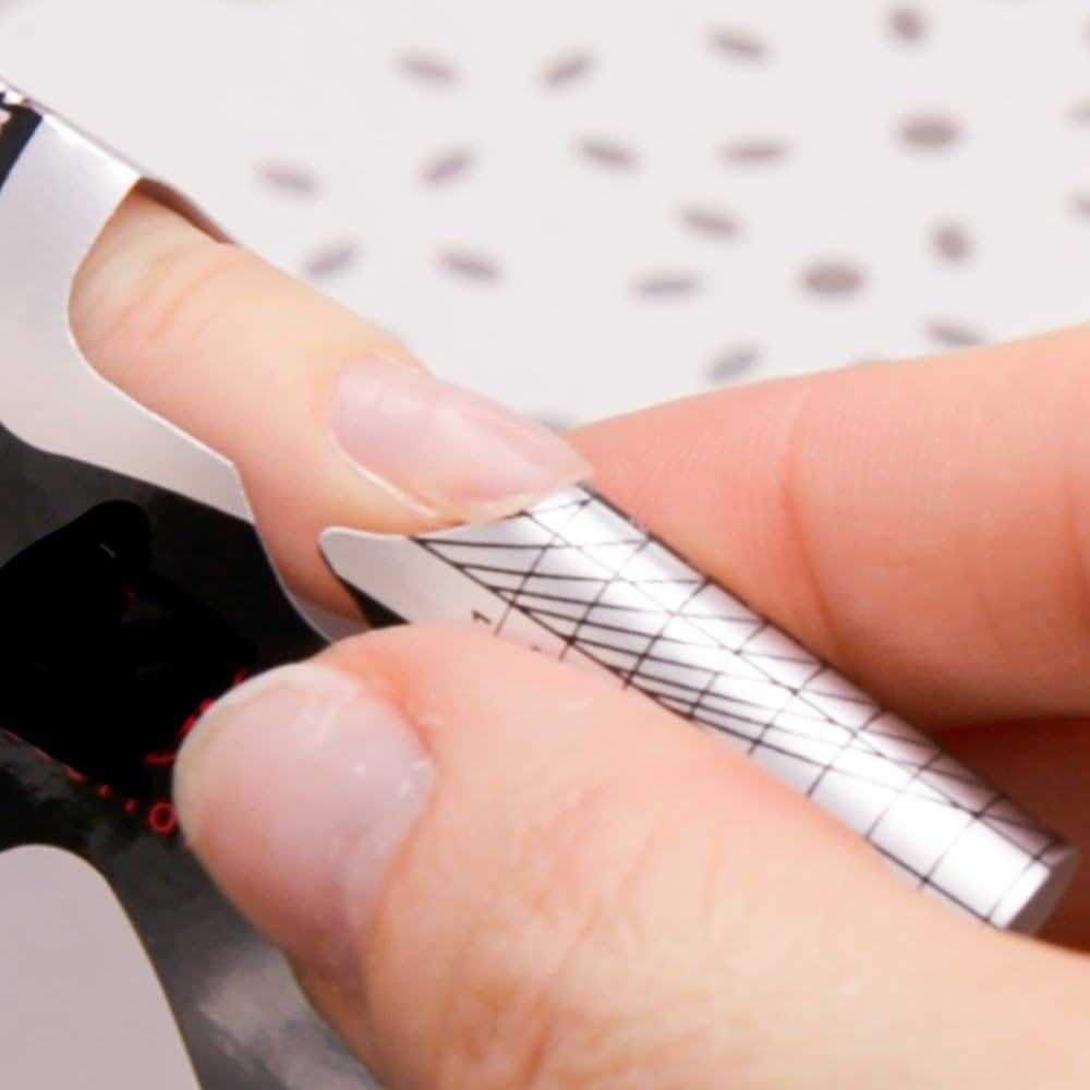 Cartine Alluminio Per Allungamento Su Unghie Naturali, Nail Form Dotate Di Millimetraggio Per Gel E Ricostruzione Manicure (Classic)