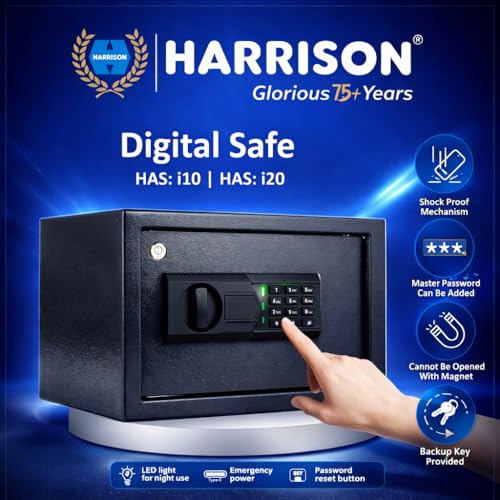 Image of Harrison Digital Safe Locker DigiSafe 16 Litres Z-113 for Home & Office with Digital keypad (Dark Grey) | Locker for home, Safe for home