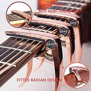 Lsydgn Capo De Guitare Capodastre Accessoire Capodastre Plectre Guitare Classique Capodastre Folk De Or rose, (7×8.5) Cm… - Les Beatles, Paul McCartney, John Lennon, RIngo Starr, George Harrison Lsydgn Capo De Guitare Capodastre Accessoire Capodastre Plectre Guitare Classique Capodastre Folk De Or rose, (7x8.5) Cm… – Image 5