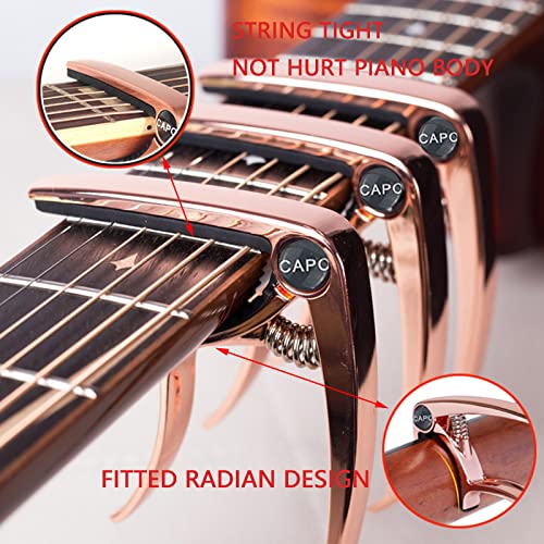 Lsydgn Capo De Guitare Capodastre Accessoire Capodastre Plectre Guitare Classique Capodastre Folk De Or rose, (7×8.5) Cm… - Les Beatles, Paul McCartney, John Lennon, RIngo Starr, George Harrison Lsydgn Capo De Guitare Capodastre Accessoire Capodastre Plectre Guitare Classique Capodastre Folk De Or rose, (7x8.5) Cm… – Image 6