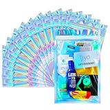 Cherodada 5.5x7.8 inch 100 Smell Proof Bags Resealable Foil Pouches Holographic Color Foil Ziplock Bags