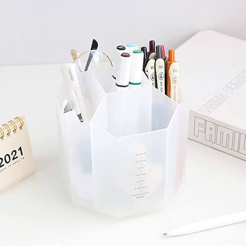 Organizador de escritorio giratorio, soportes para lápices, organizador de accesorios de oficina, organizador de suministros escolares para