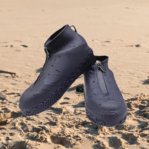 Cubierta de zapatos impermeable reutilizable de silicona con cremallera L 6