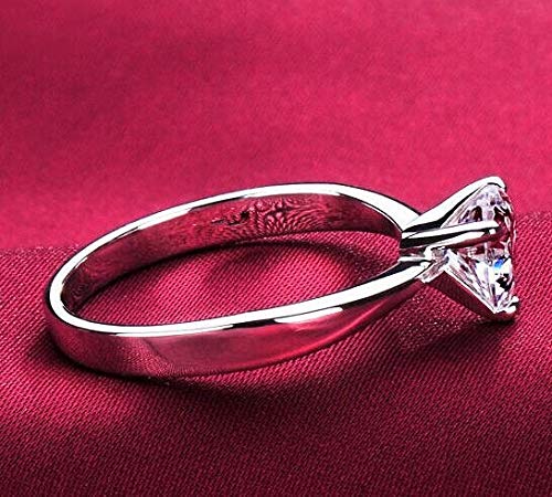 CZ Engagement Rings for Women 925 Sterling Silver Solitaire Cushion Love Heart Cubic Zirconia Promise Engagement Ring3