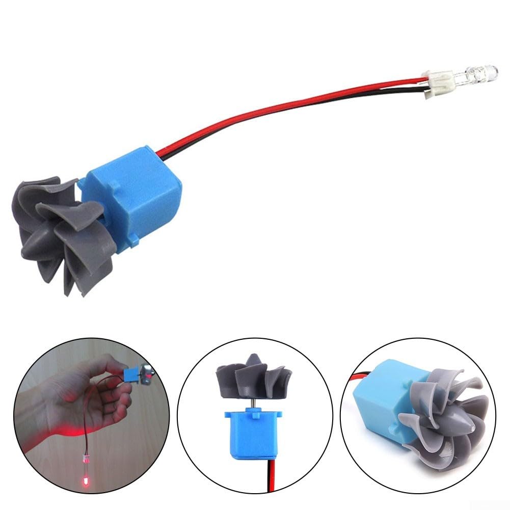 Piccola turbina eolica a doppio scopo e mini generatore idroelettrico 0,01-15 V CA di uscita, kit educativo di energia rinnovabile per l'apprendimento domestico e gli esperimenti scolastici