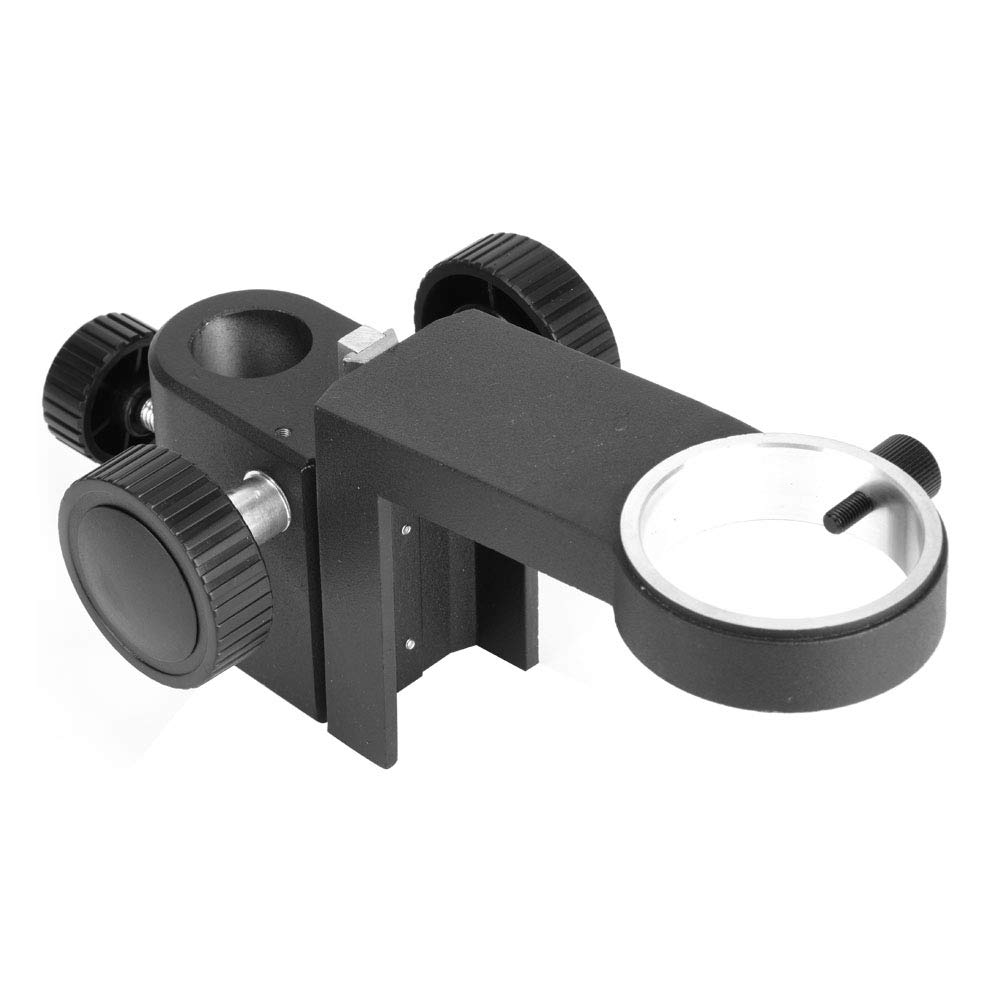 Staffa di messa a fuoco per microscopio ABS premium Durevole Apertura 50 mm Nero Dimensioni standard per stereomicroscopi Laboratorio di ricerca scientifica 1 pezzo