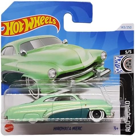 Amazon.com: Hot Wheels Hirohata Merc Green Rod Squad 5/5 : Toys 