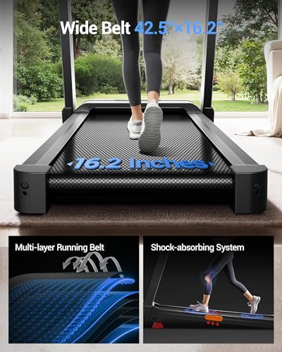 Image of LONTEK Treadmill with Auto /Manual 20% Incline, Treadmills for Home, Portable Treadmill with 400lb Capacity, 3.5HP Quiet Running Machine with Adjustable Handle Height, 42.5 inchx 16.2 inch Widen Running Area