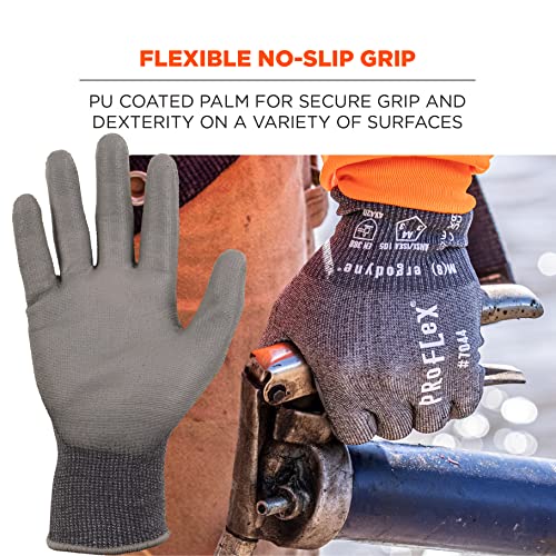 image for Ergodyne ProFlex 7044 Cut Resistant Work Gloves, ANSI A4, PU Coated Pa
