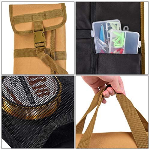 Bolsa para vara de pesca Besportble, bolsa para vara de pescaria, estojo organizador de equipamentos