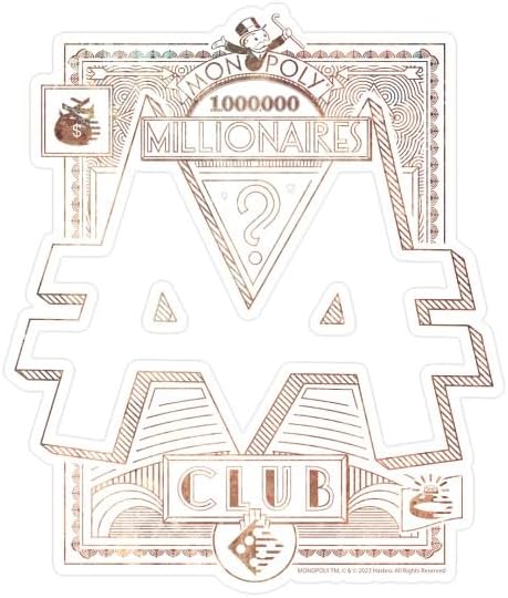 CafePress Monopoly M Club Medium Die Cut Sticker, 5.75" x 5.75" Matte Finish